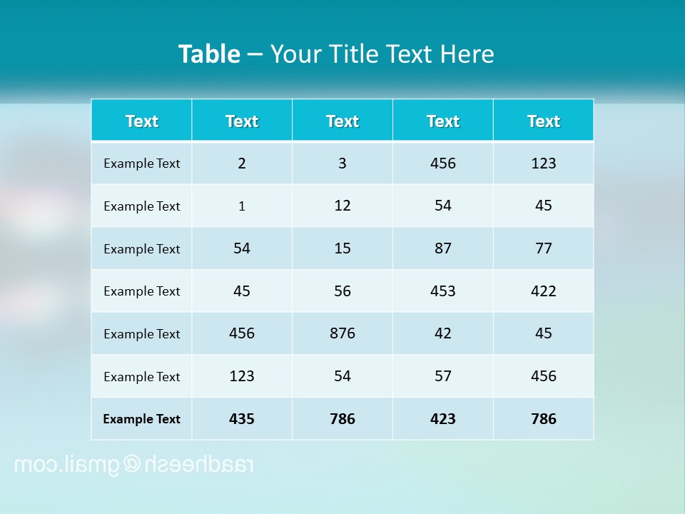 A Blurry Image Of A Blue And Green Background PowerPoint Template