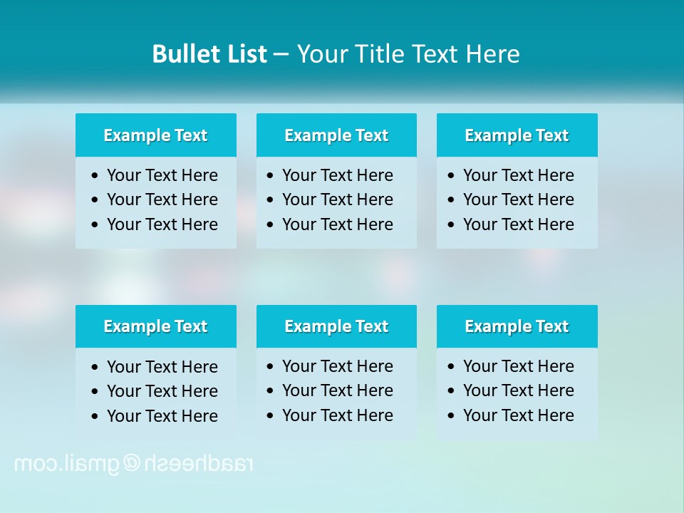 A Blurry Image Of A Blue And Green Background PowerPoint Template