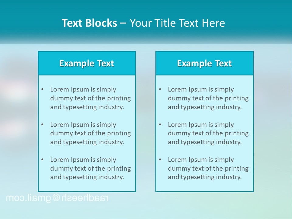 A Blurry Image Of A Blue And Green Background PowerPoint Template