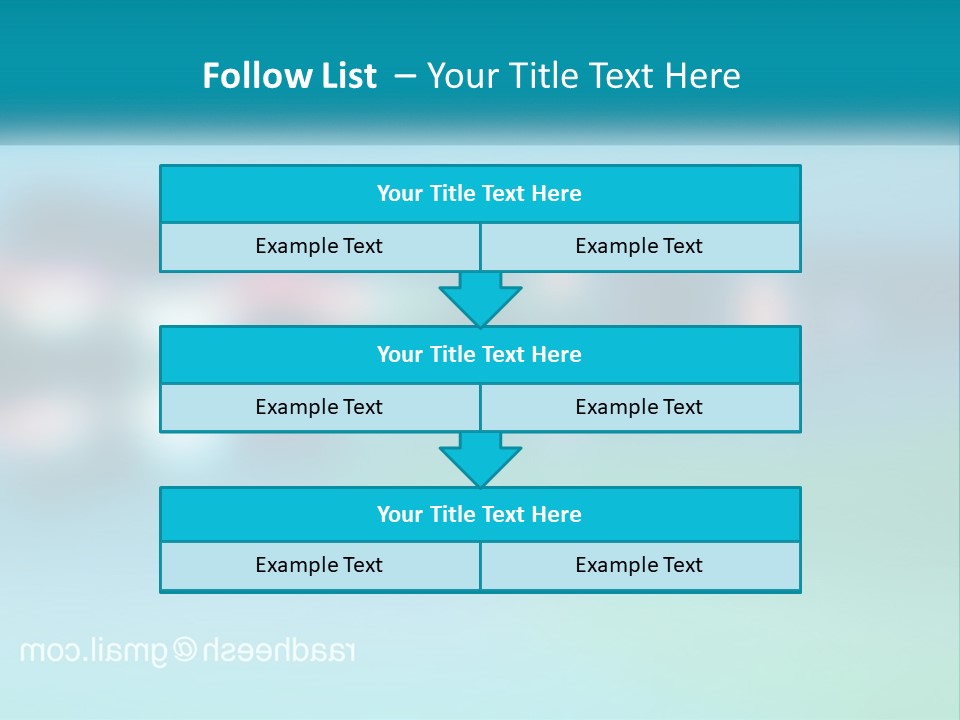A Blurry Image Of A Blue And Green Background PowerPoint Template