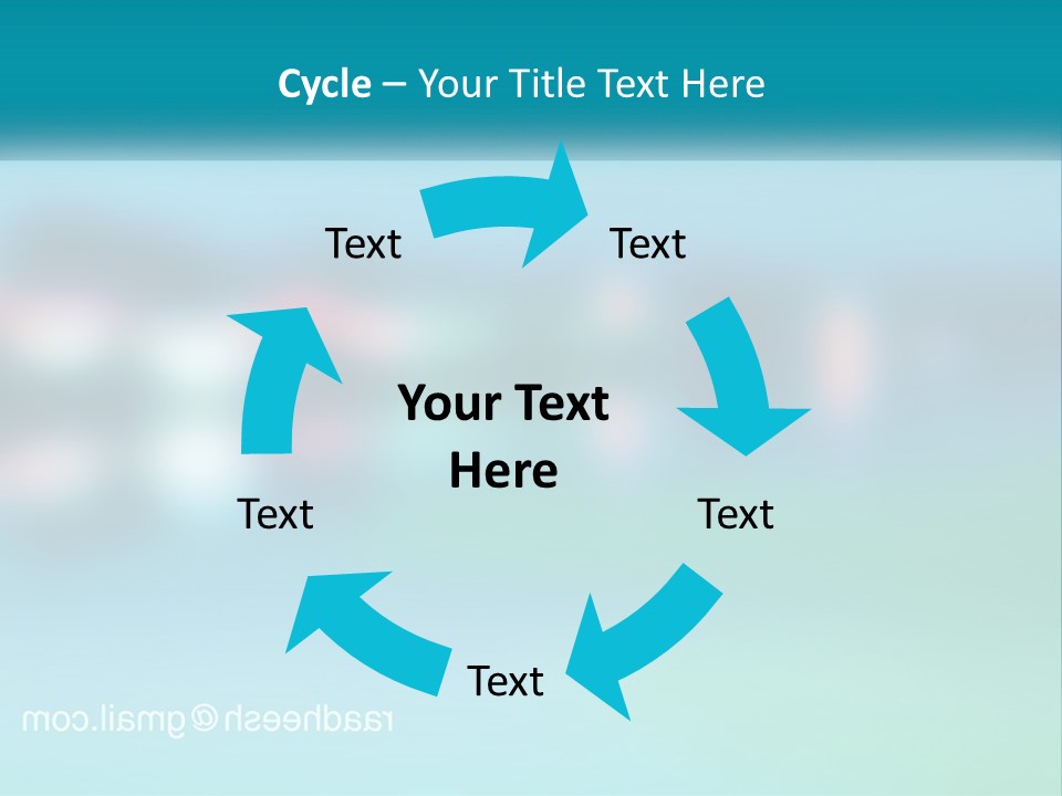 A Blurry Image Of A Blue And Green Background PowerPoint Template