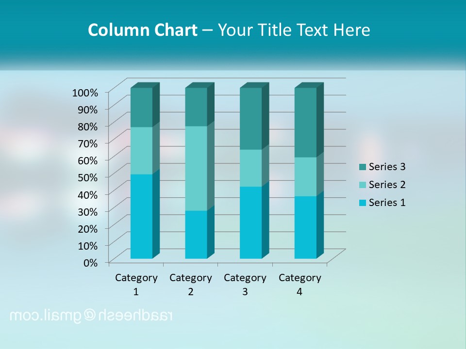 A Blurry Image Of A Blue And Green Background PowerPoint Template