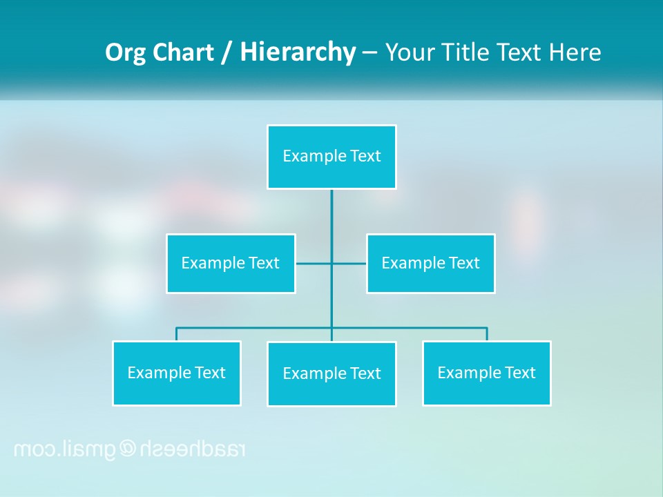 A Blurry Image Of A Blue And Green Background PowerPoint Template