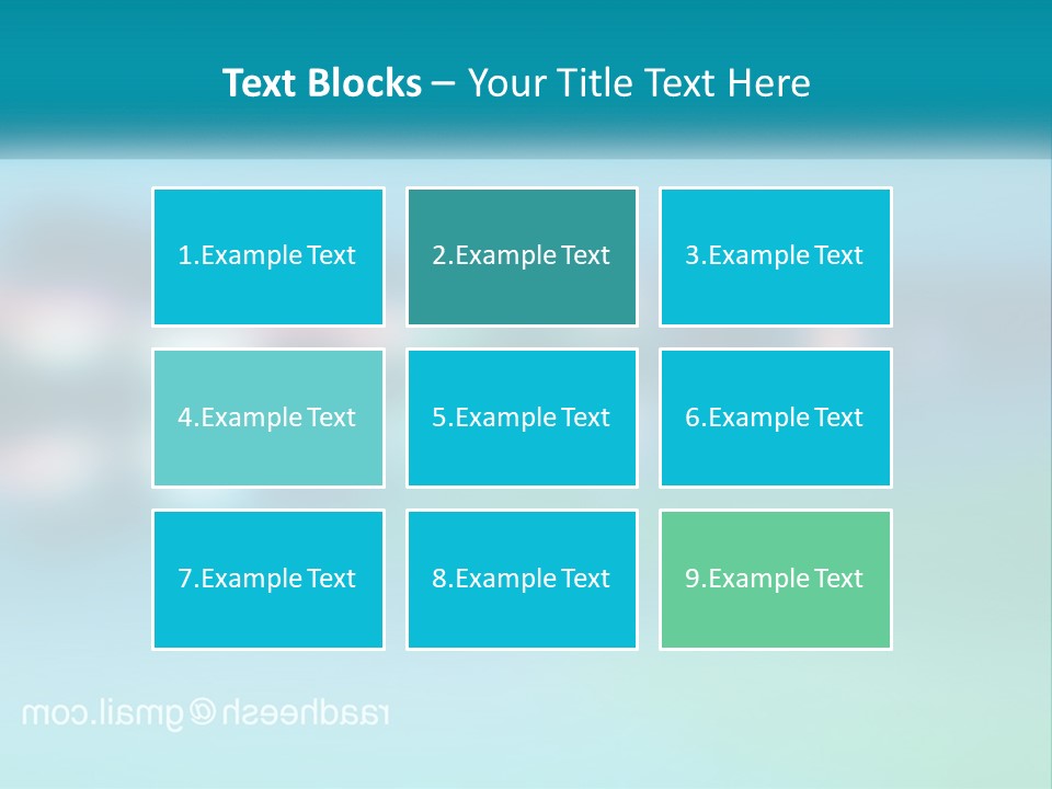 A Blurry Image Of A Blue And Green Background PowerPoint Template