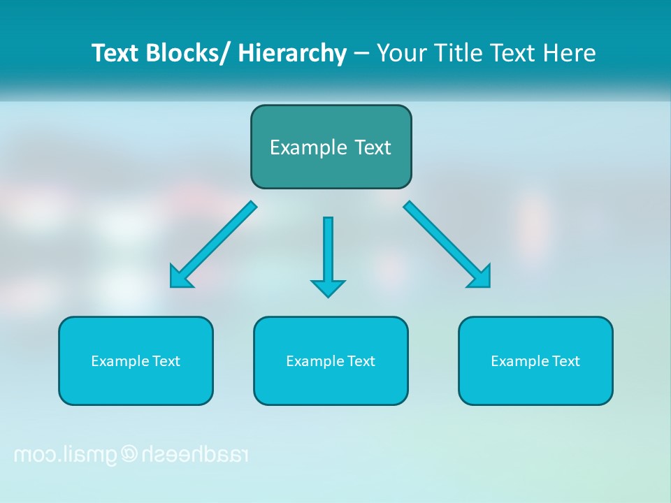 A Blurry Image Of A Blue And Green Background PowerPoint Template