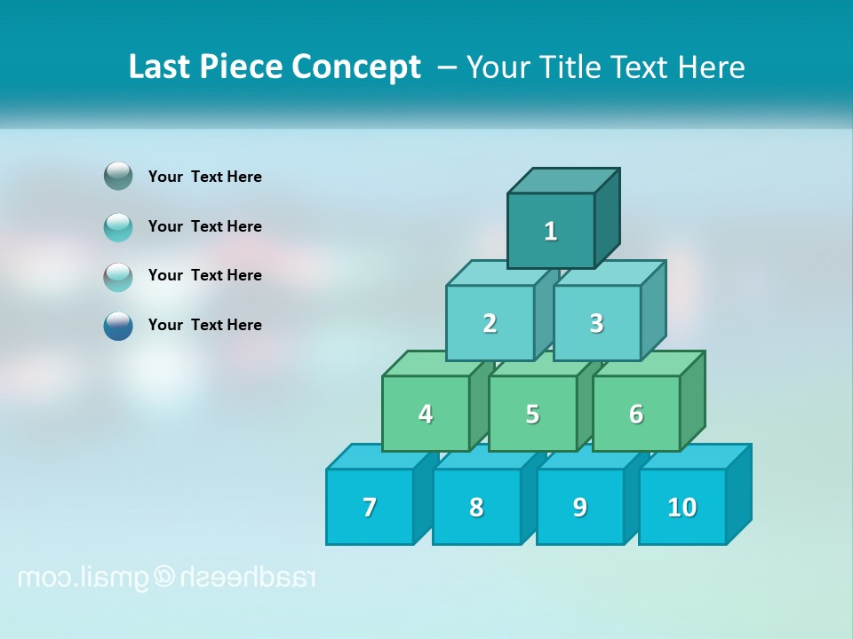 A Blurry Image Of A Blue And Green Background PowerPoint Template