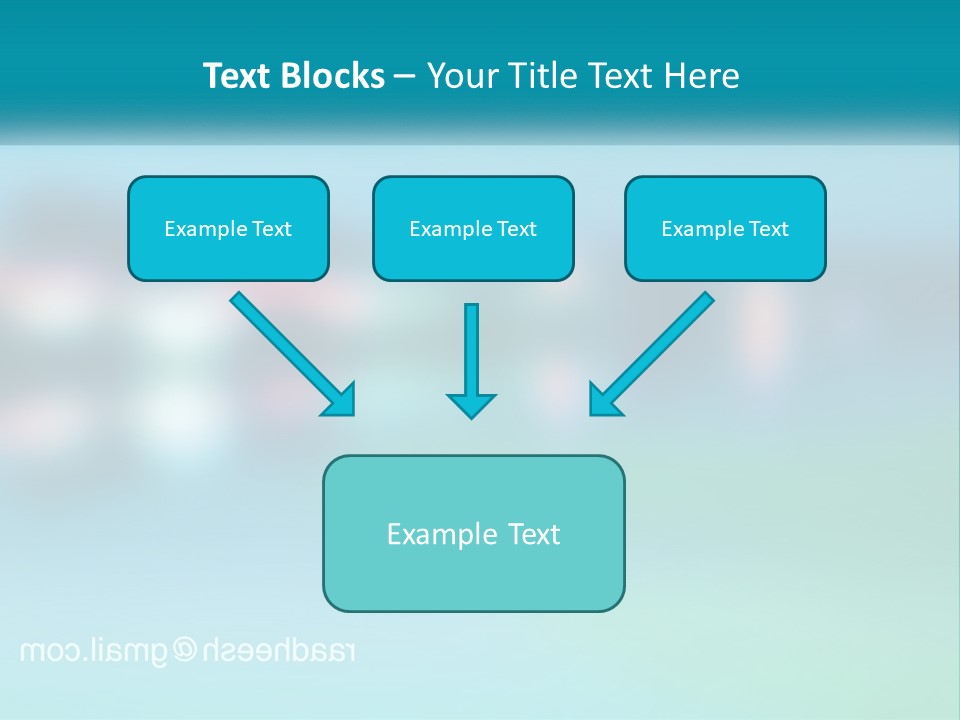 A Blurry Image Of A Blue And Green Background PowerPoint Template