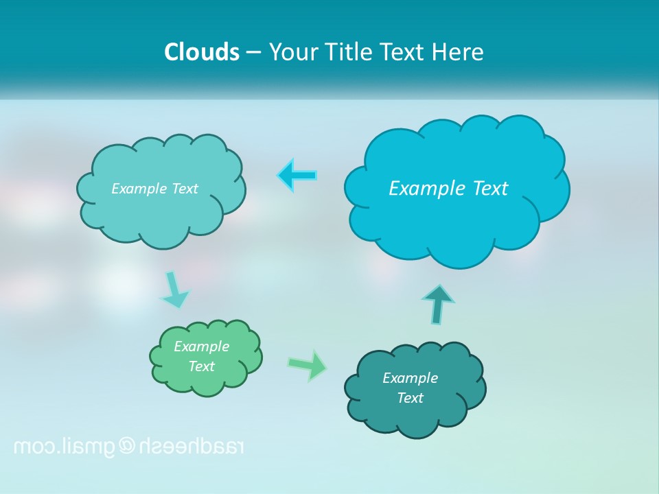 A Blurry Image Of A Blue And Green Background PowerPoint Template