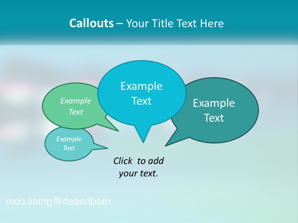 A Blurry Image Of A Blue And Green Background PowerPoint Template