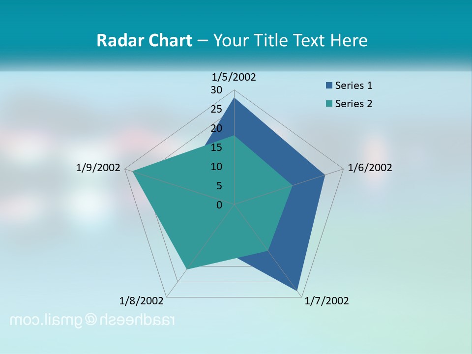 A Blurry Image Of A Blue And Green Background PowerPoint Template