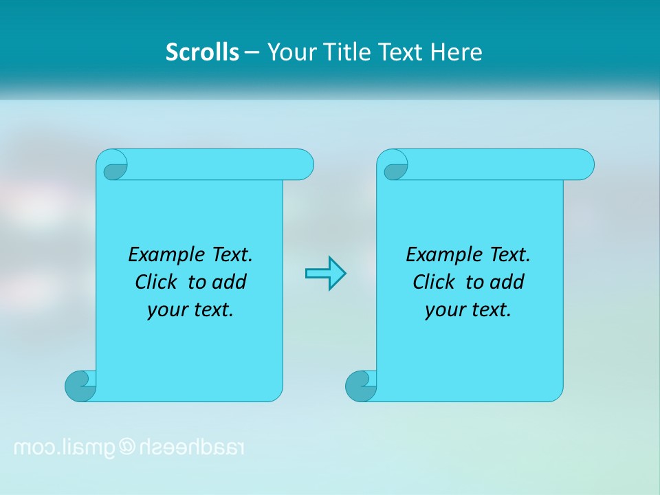 A Blurry Image Of A Blue And Green Background PowerPoint Template