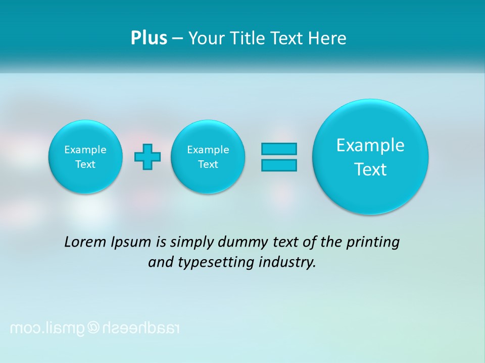 A Blurry Image Of A Blue And Green Background PowerPoint Template