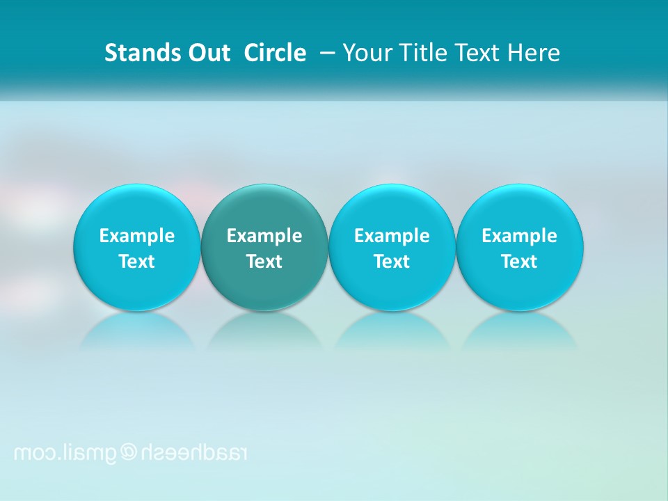 A Blurry Image Of A Blue And Green Background PowerPoint Template