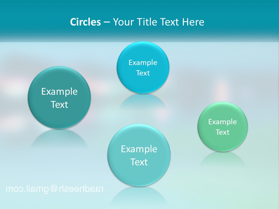 A Blurry Image Of A Blue And Green Background PowerPoint Template