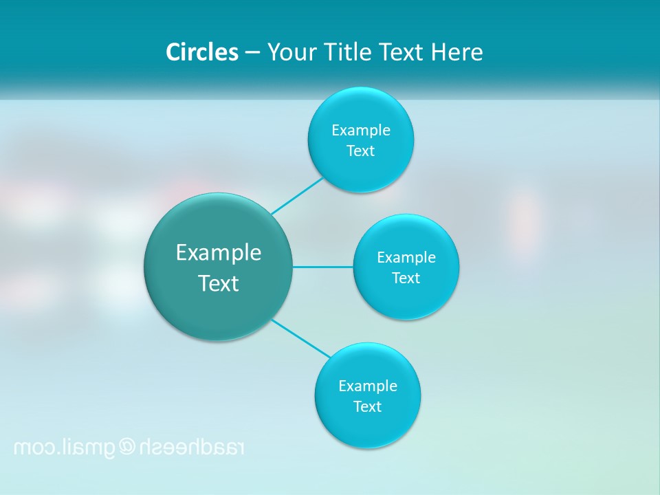 A Blurry Image Of A Blue And Green Background PowerPoint Template