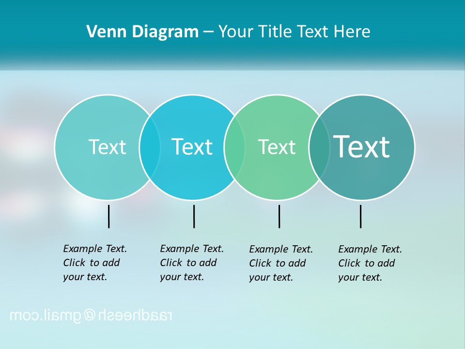 A Blurry Image Of A Blue And Green Background PowerPoint Template