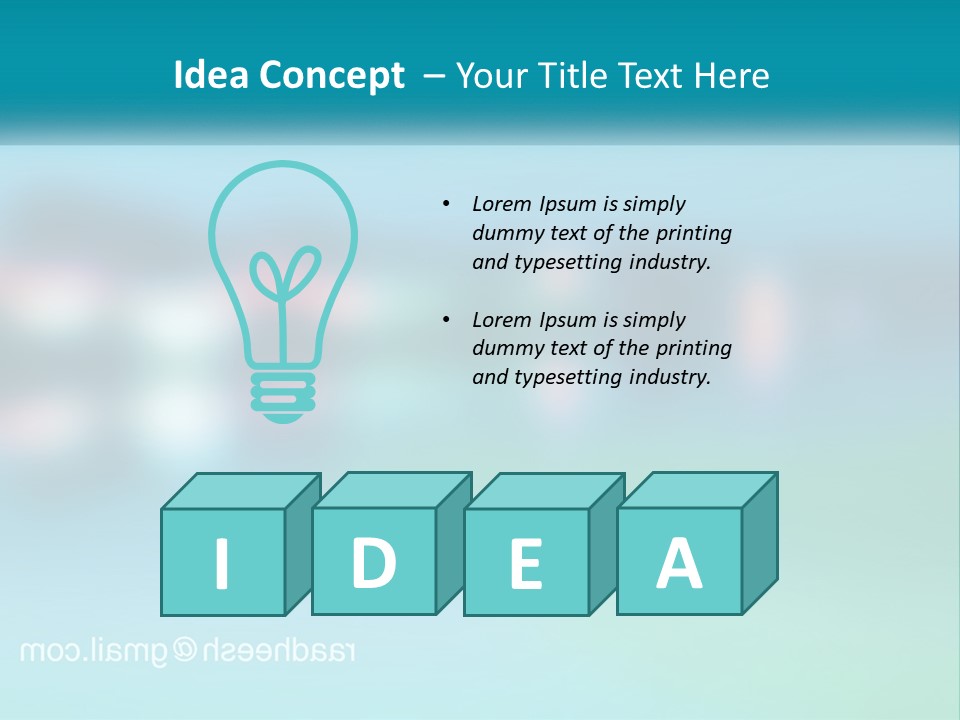 A Blurry Image Of A Blue And Green Background PowerPoint Template