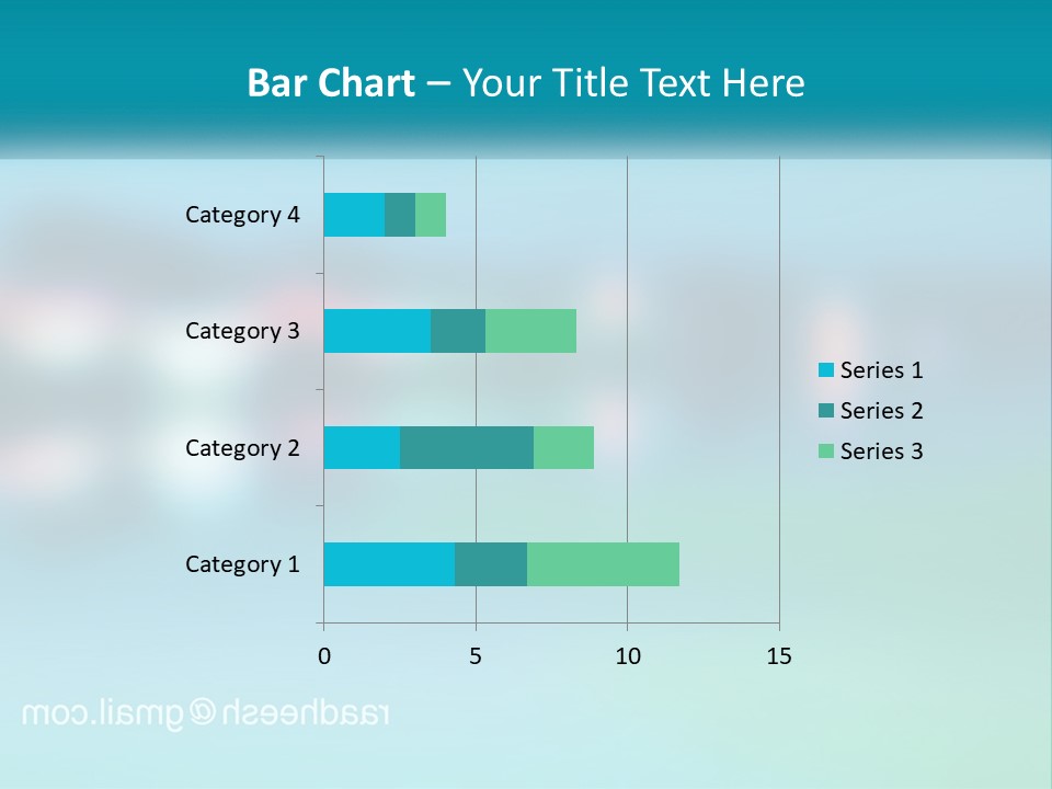 A Blurry Image Of A Blue And Green Background PowerPoint Template