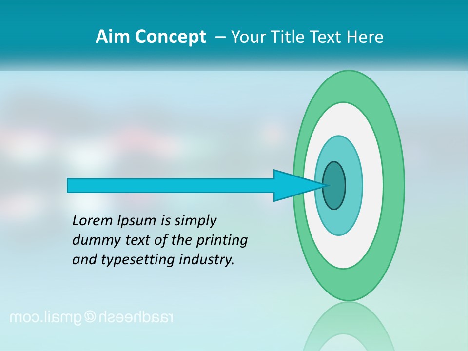 A Blurry Image Of A Blue And Green Background PowerPoint Template