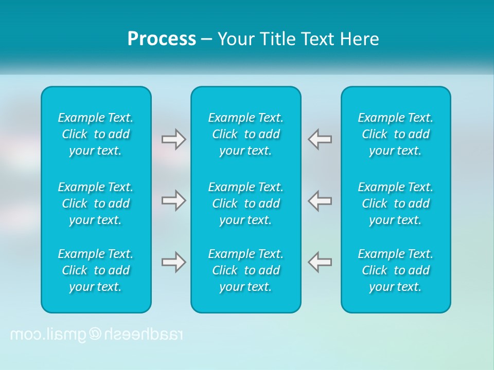 A Blurry Image Of A Blue And Green Background PowerPoint Template