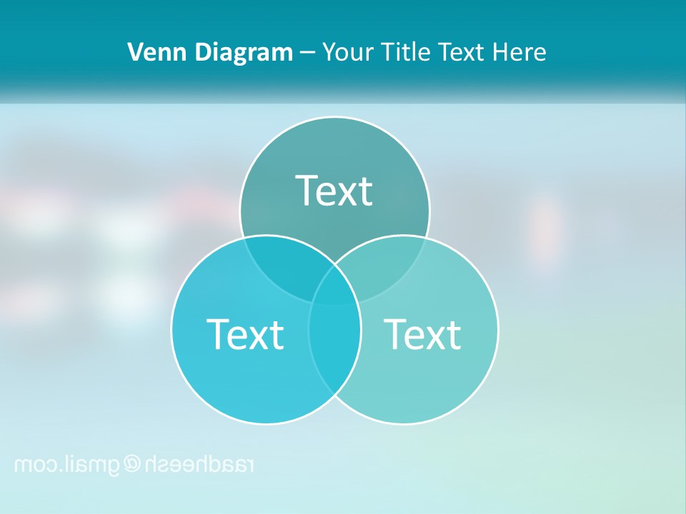 A Blurry Image Of A Blue And Green Background PowerPoint Template