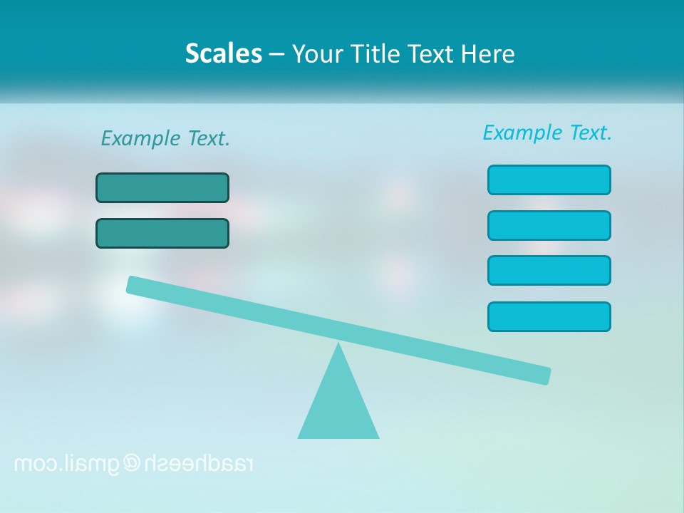 A Blurry Image Of A Blue And Green Background PowerPoint Template