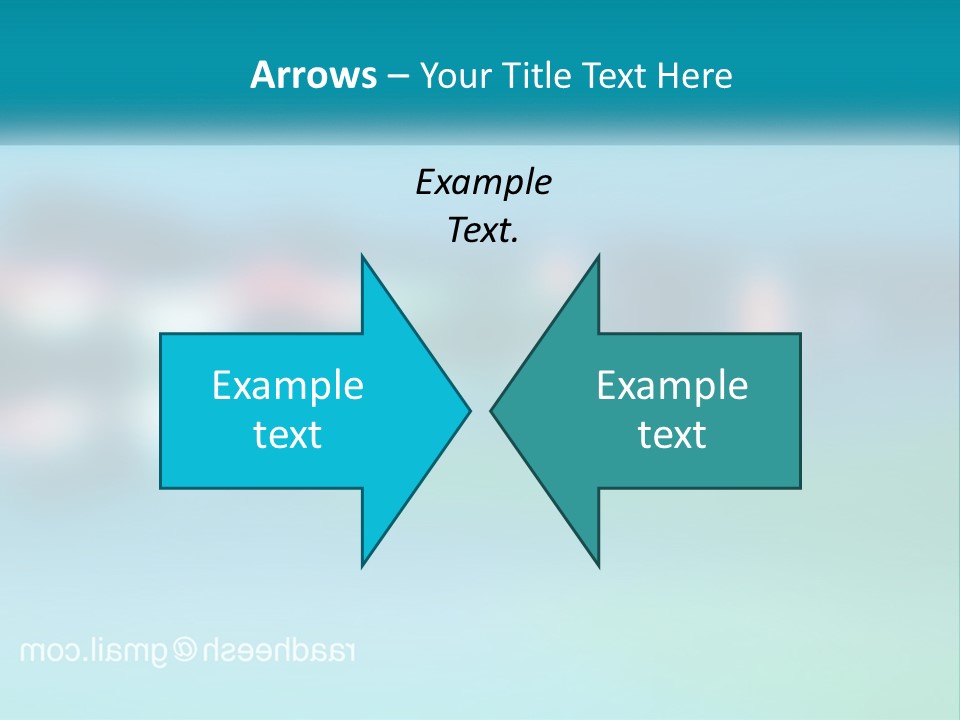 A Blurry Image Of A Blue And Green Background PowerPoint Template