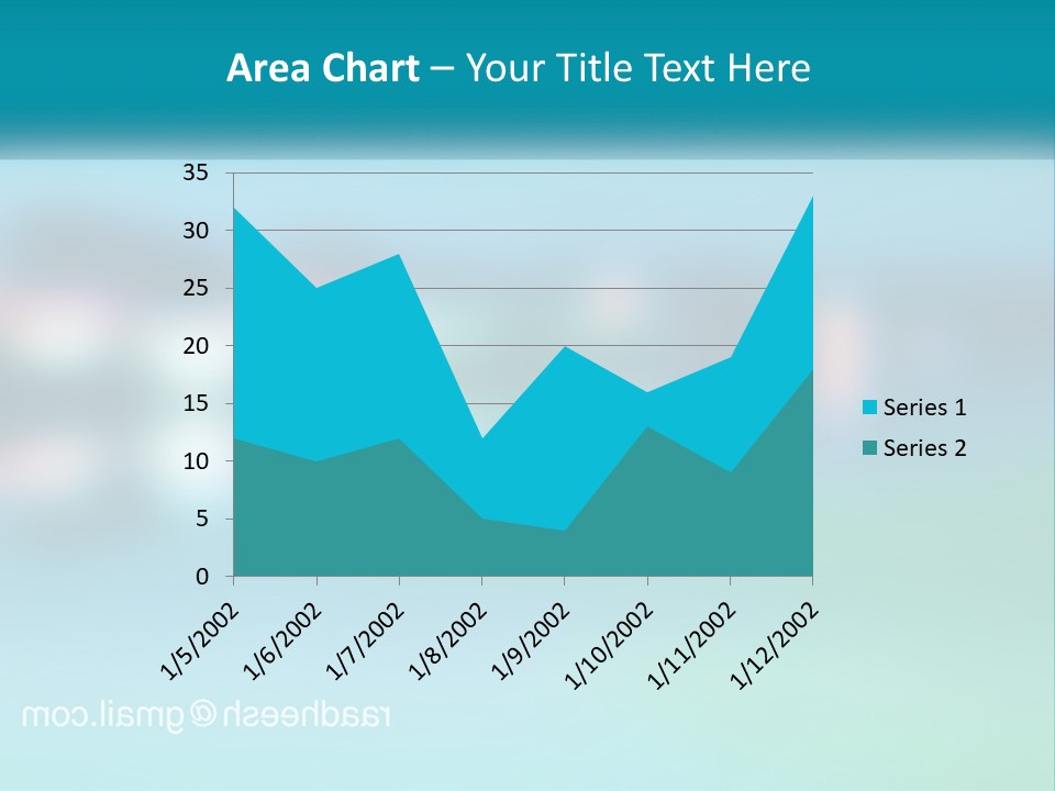 A Blurry Image Of A Blue And Green Background PowerPoint Template