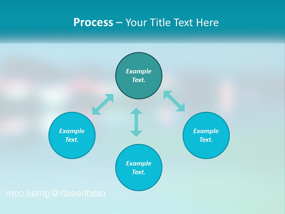 A Blurry Image Of A Blue And Green Background PowerPoint Template