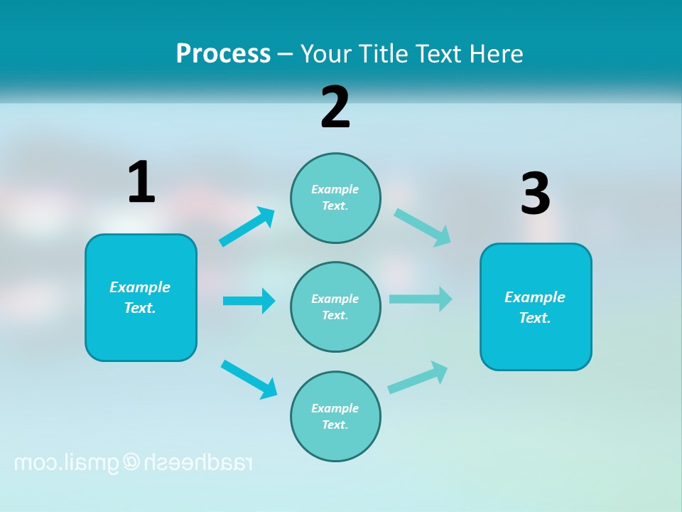 A Blurry Image Of A Blue And Green Background PowerPoint Template