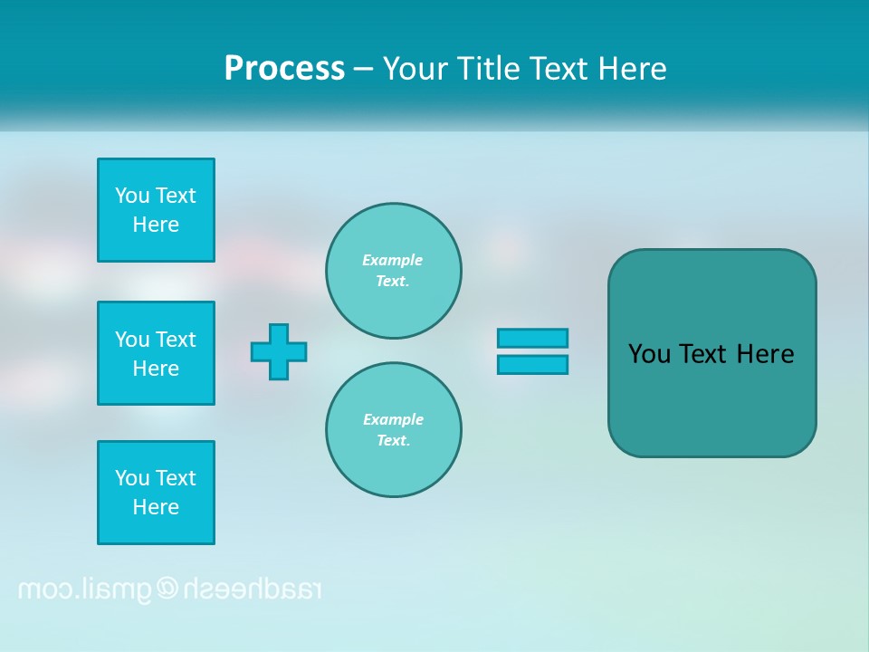 A Blurry Image Of A Blue And Green Background PowerPoint Template
