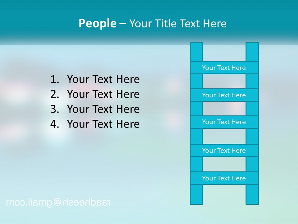 A Blurry Image Of A Blue And Green Background PowerPoint Template