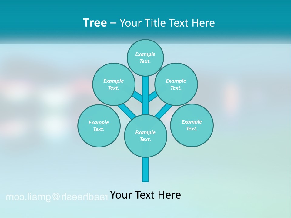 A Blurry Image Of A Blue And Green Background PowerPoint Template