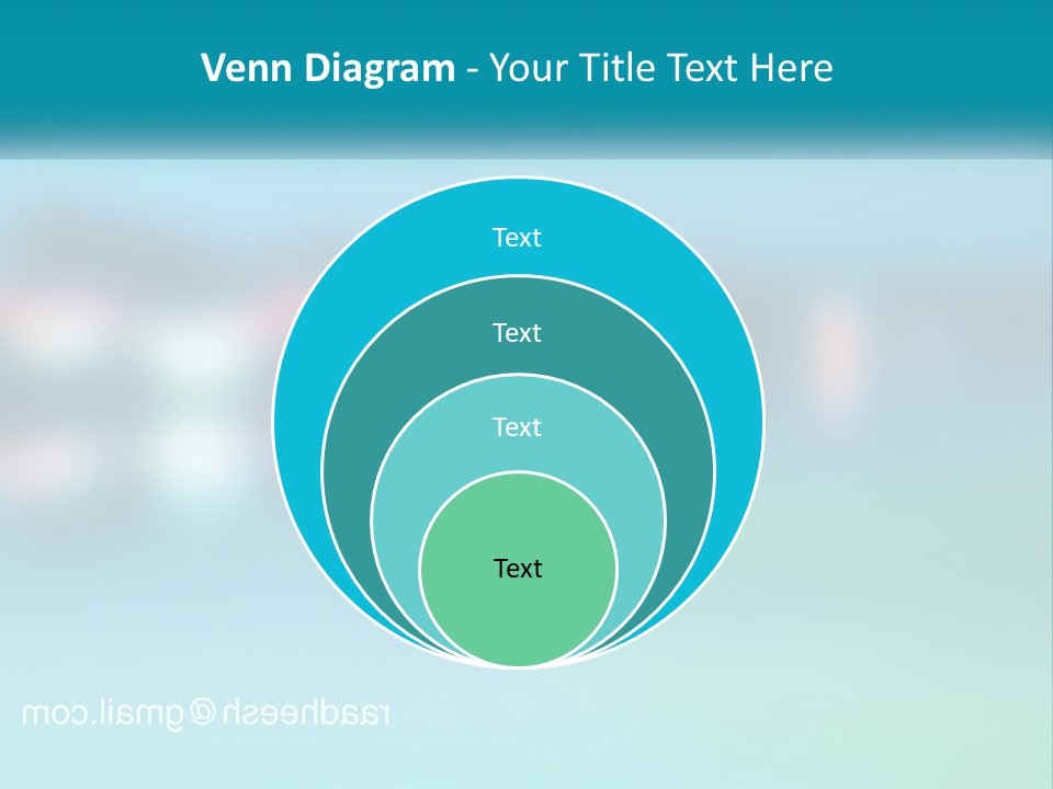 A Blurry Image Of A Blue And Green Background PowerPoint Template