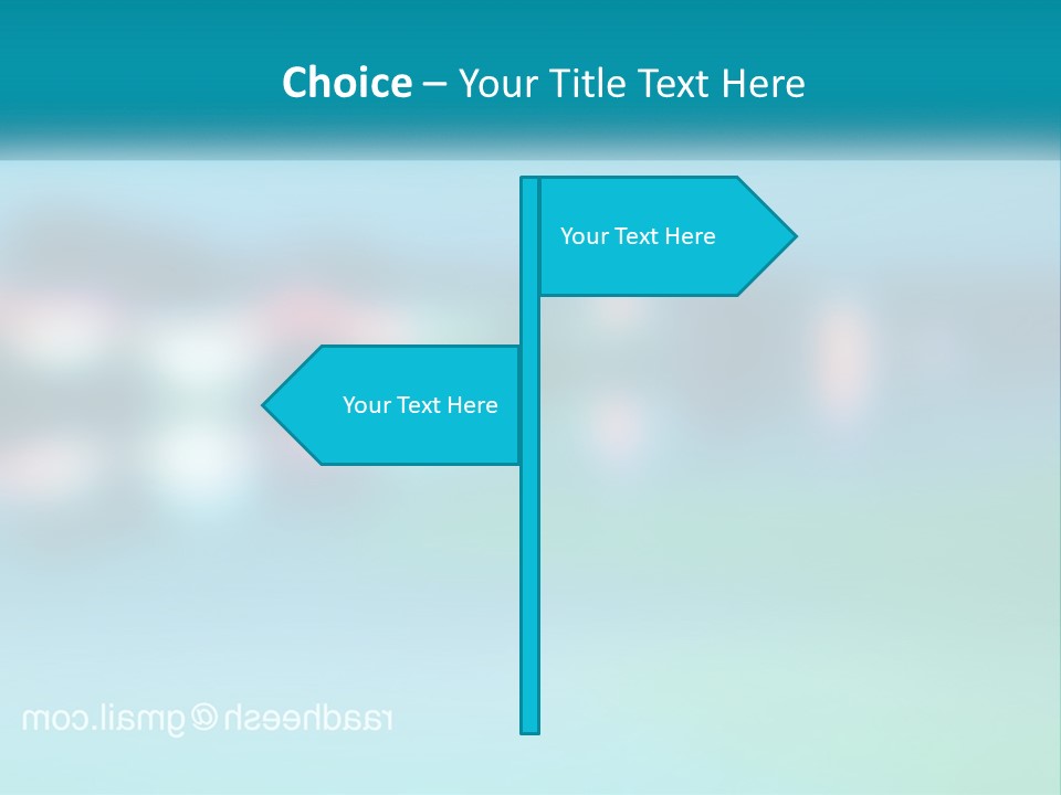 A Blurry Image Of A Blue And Green Background PowerPoint Template