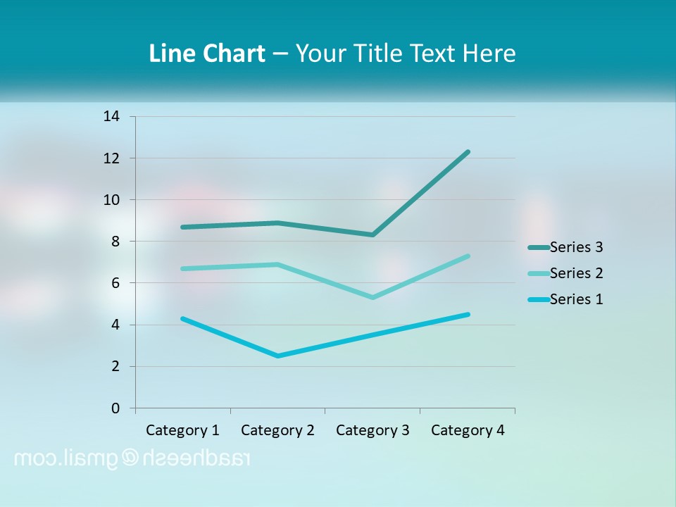 A Blurry Image Of A Blue And Green Background PowerPoint Template