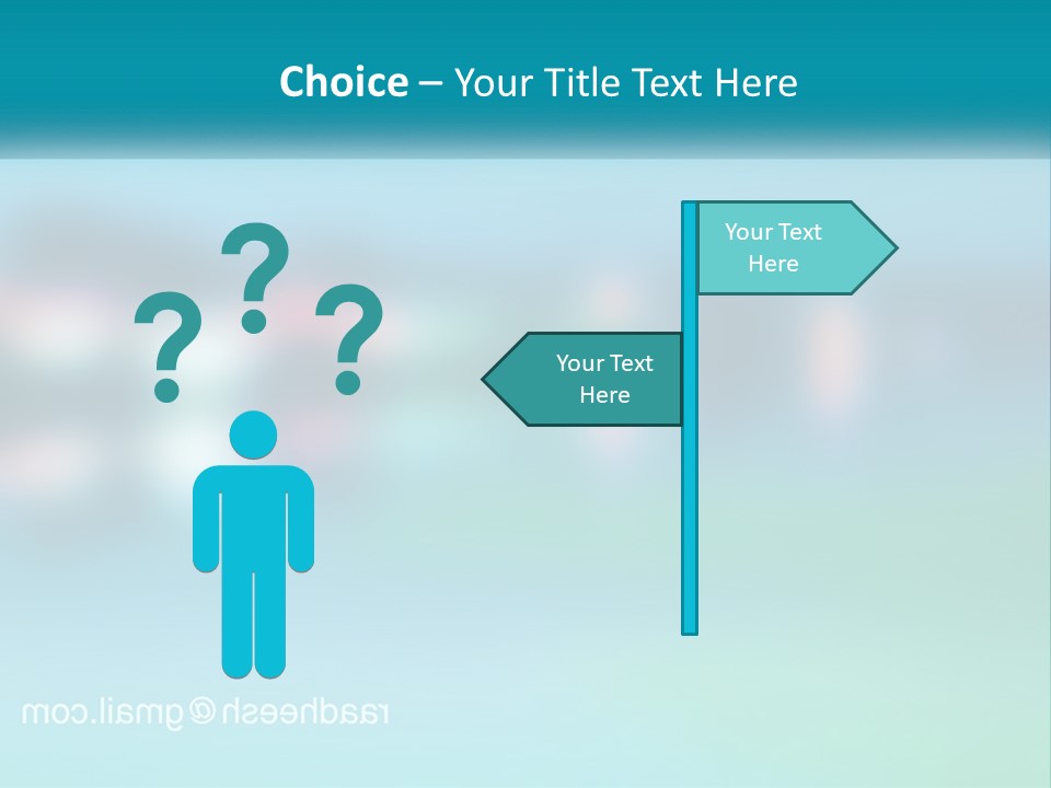 A Blurry Image Of A Blue And Green Background PowerPoint Template