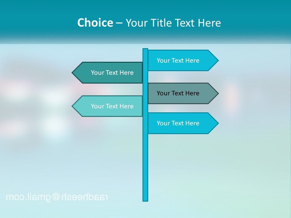 A Blurry Image Of A Blue And Green Background PowerPoint Template