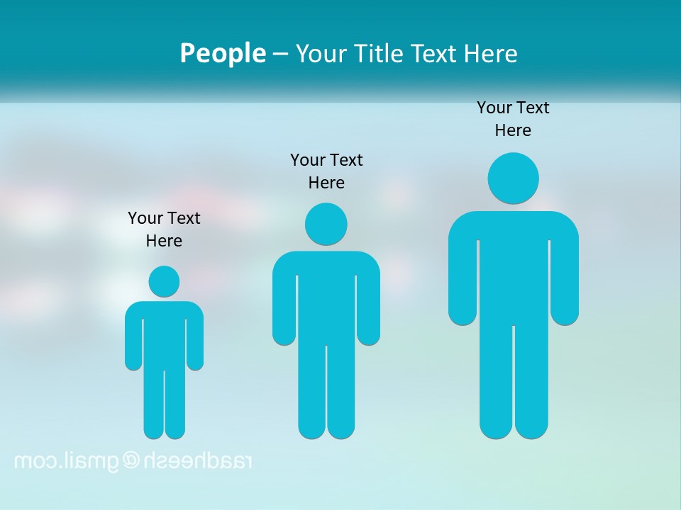 A Blurry Image Of A Blue And Green Background PowerPoint Template
