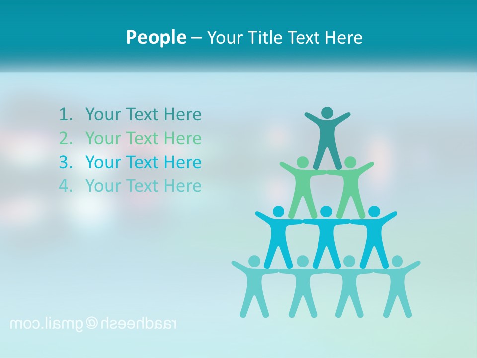 A Blurry Image Of A Blue And Green Background PowerPoint Template