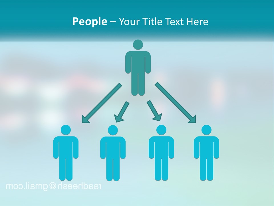 A Blurry Image Of A Blue And Green Background PowerPoint Template