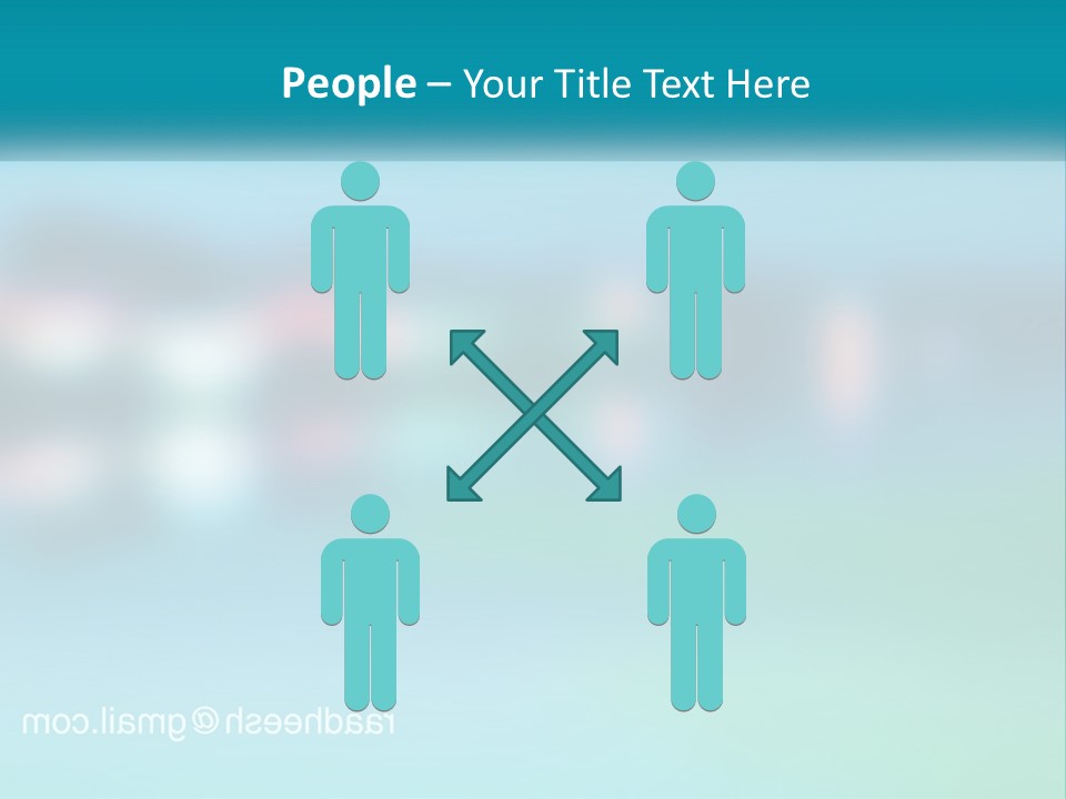 A Blurry Image Of A Blue And Green Background PowerPoint Template