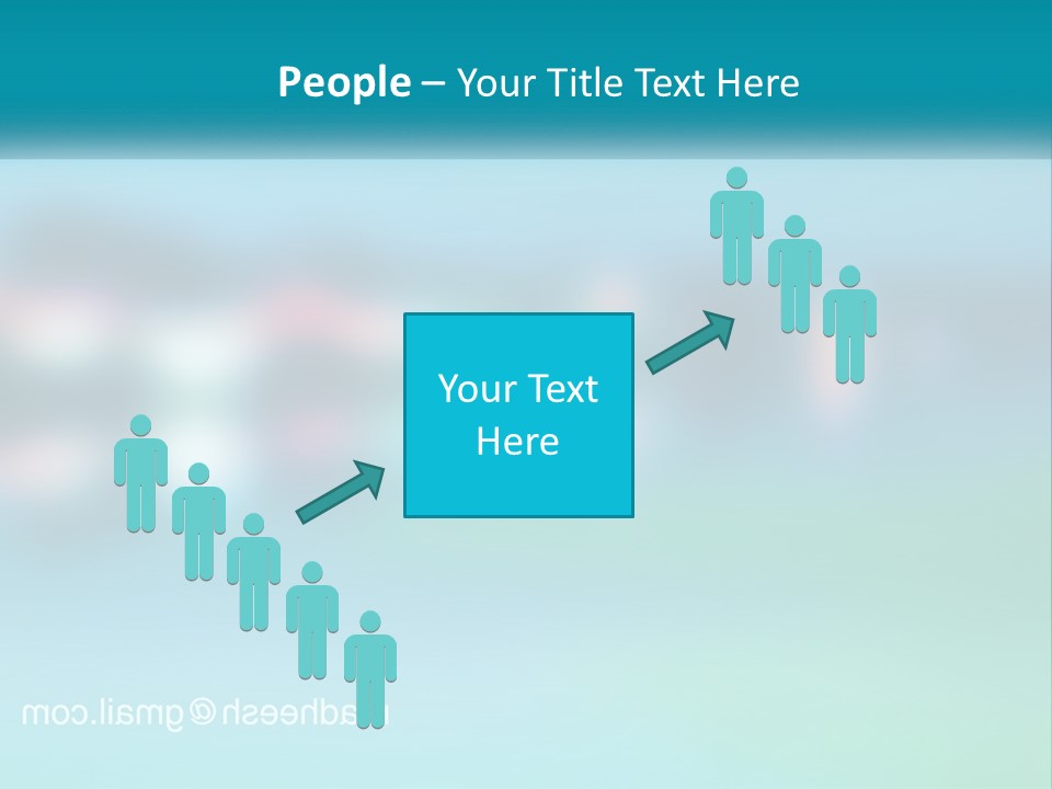 A Blurry Image Of A Blue And Green Background PowerPoint Template