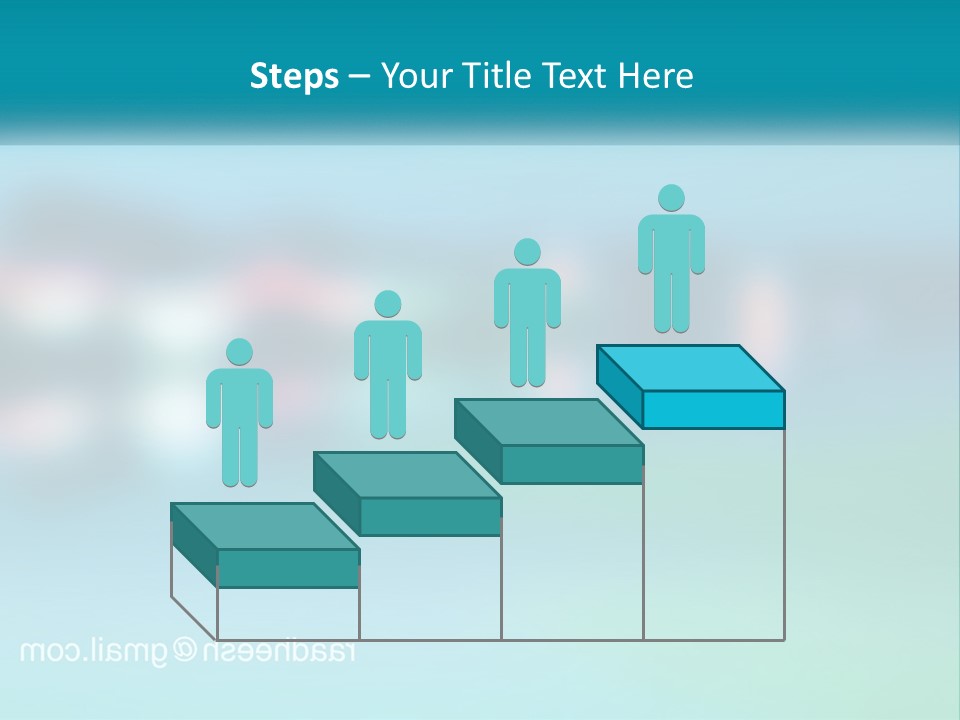 A Blurry Image Of A Blue And Green Background PowerPoint Template