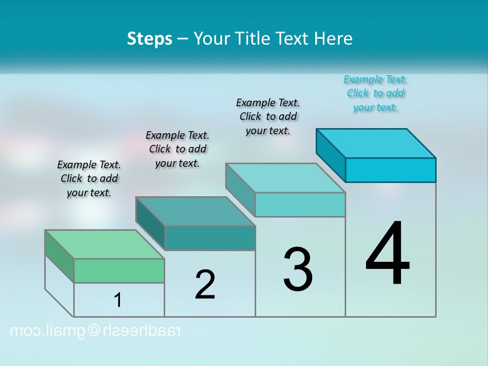 A Blurry Image Of A Blue And Green Background PowerPoint Template