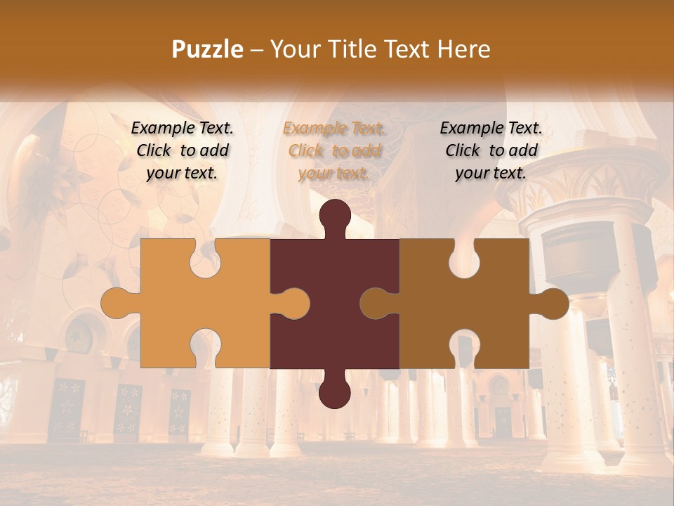 A Large Room With Columns And A Ceiling PowerPoint Template