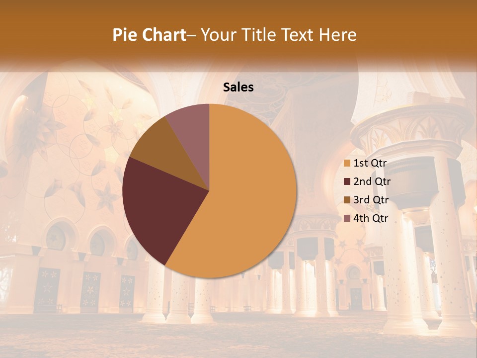 A Large Room With Columns And A Ceiling PowerPoint Template