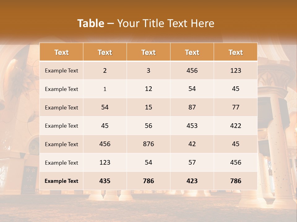 A Large Room With Columns And A Ceiling PowerPoint Template