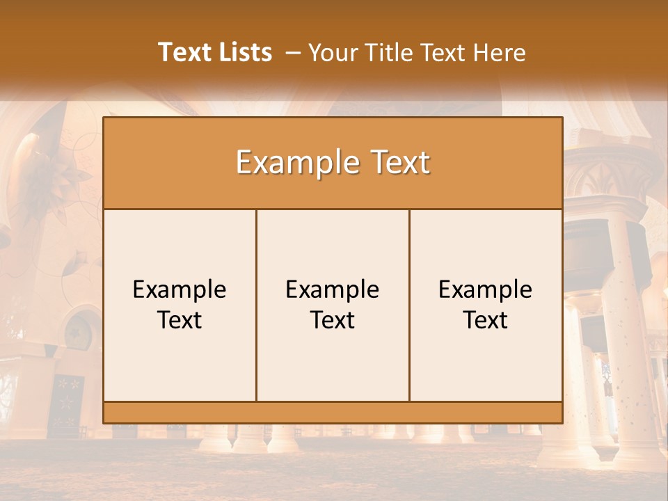 A Large Room With Columns And A Ceiling PowerPoint Template