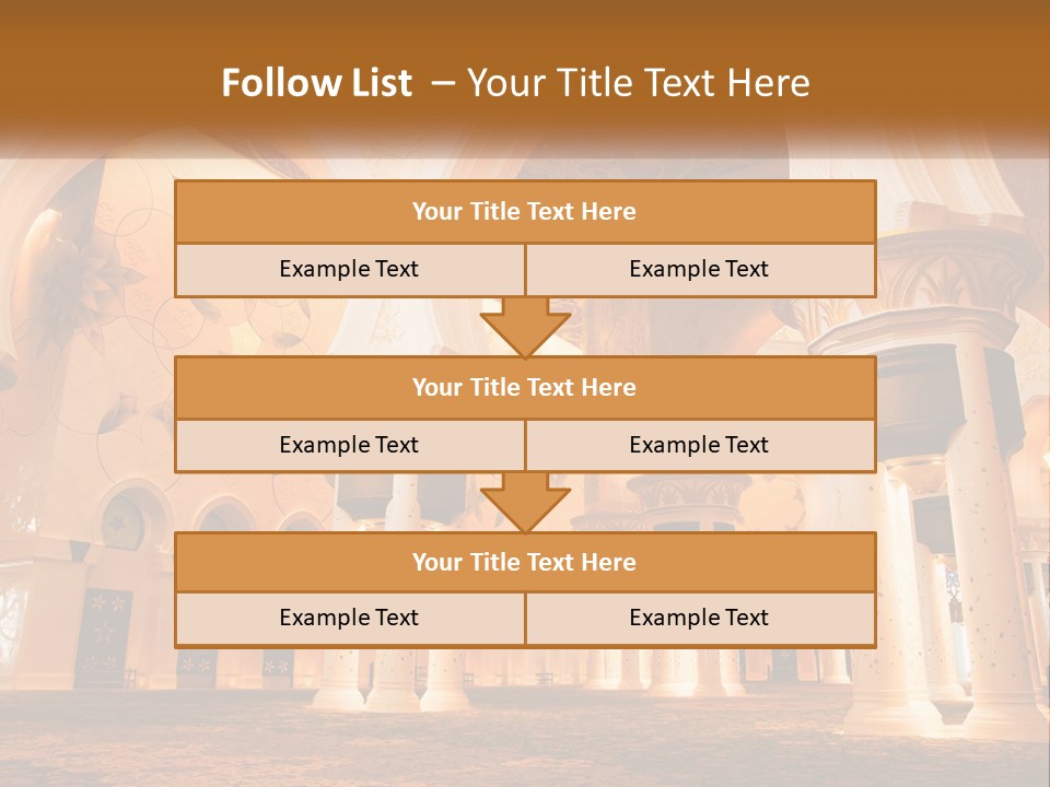 A Large Room With Columns And A Ceiling PowerPoint Template